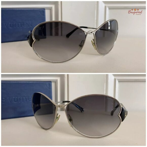 Authentic LOUIS VUITTON Silvertone Metal Frame Daisy Sunglasses - Z0261U - Picture 11 of 14